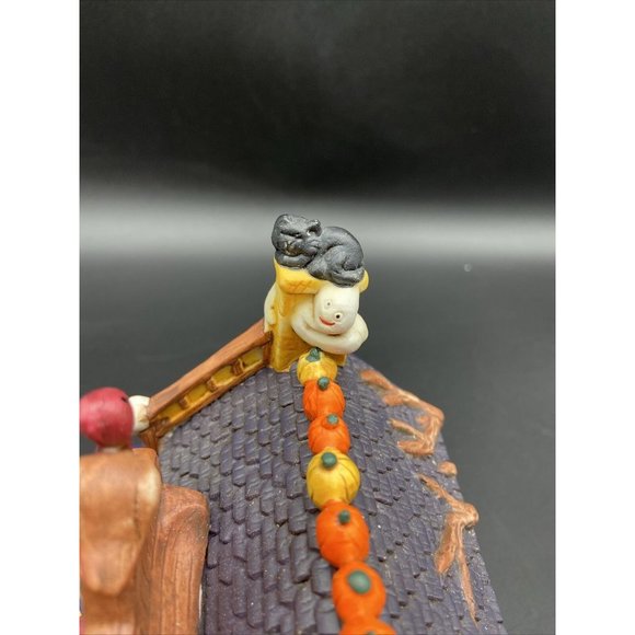 Halloween Harvest Trick or Treat Cafe Lighted Porcelain House - Picture 16 of 16